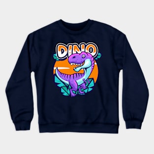 Cute Purple Dino Crewneck Sweatshirt